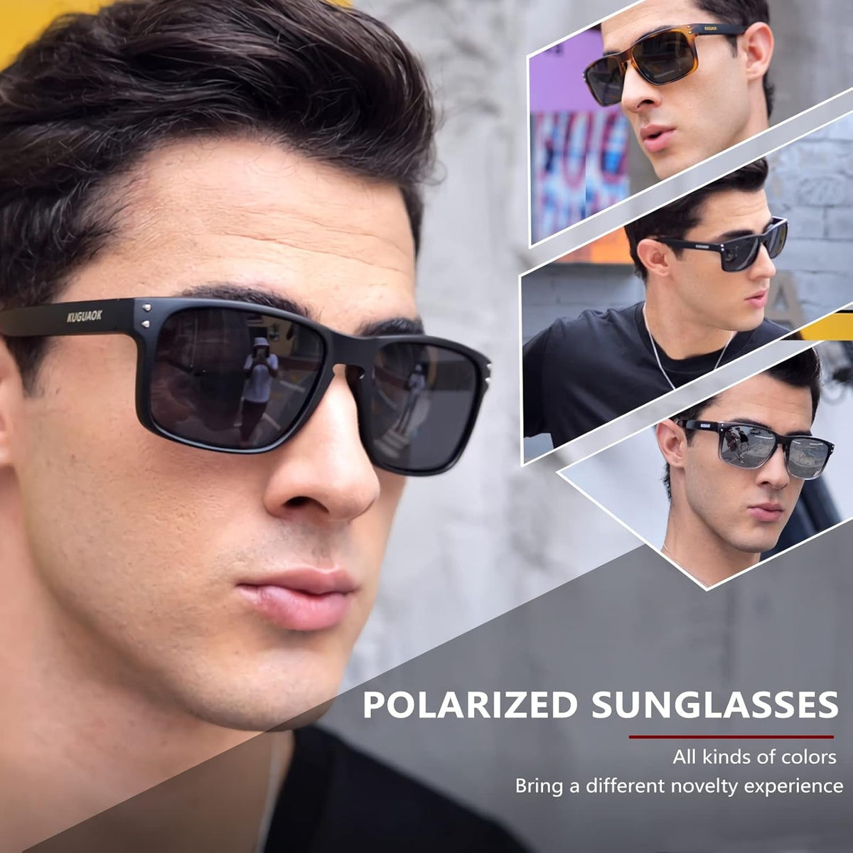 Polarized Square Sunglasses for Men and Women Matte Finish Sun Glasses UV Protection Glasses