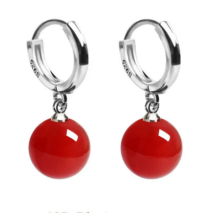 Exquisite and Fashion Yellow Agate Jade Drop Earrings for Women Luxury Stone Pearl Hoop Earrings Bridal Wedding Party Anniversary Gift Fashion Jewelry