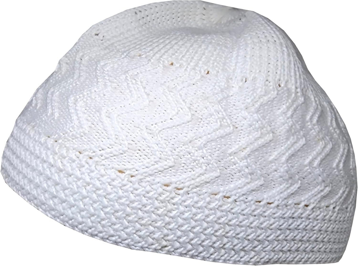 Set 2 Pieces Muslim Skull Cap Beanie AMN-341 Islam Prayer Crochet Takke Kufi Hat Eid Ramadan Gift