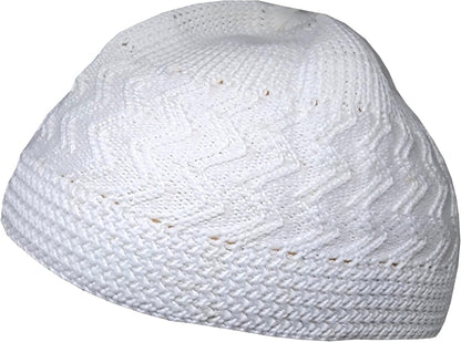 Set 2 Pieces Muslim Skull Cap Beanie AMN-341 Islam Prayer Crochet Takke Kufi Hat Eid Ramadan Gift