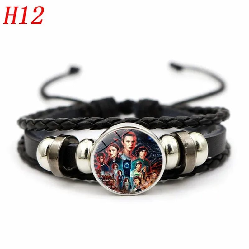 12 Styles Stranger Things 4 Hellfire Club Time Gem Bracelets & Bangles for Unisex Women Men Fashion Jewelry Gifts