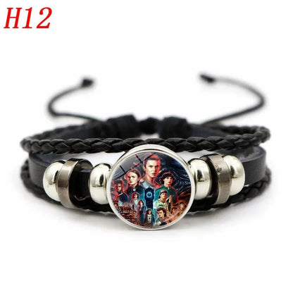 12 Styles Stranger Things 4 Hellfire Club Time Gem Bracelets & Bangles for Unisex Women Men Fashion Jewelry Gifts