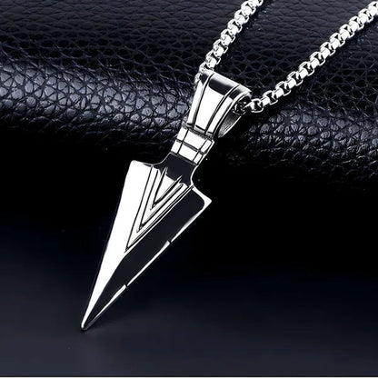 Men's Fashion Jewelry Black Gold Silver Color Pendant Long Chain Necklace Mens Necklaces