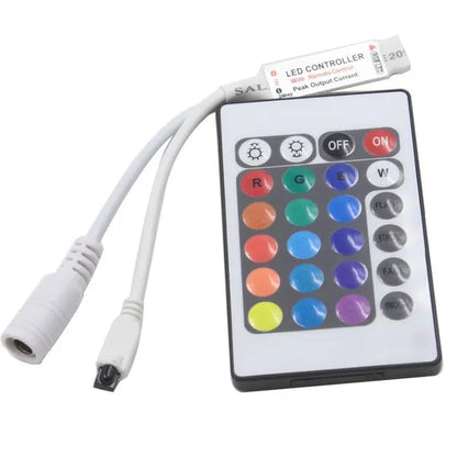 Non-Waterproof 5M 10M RGB led christmas lights smd 5050 12V flexible christmas led lights string rgb led strip + IR 24keys Remote controller