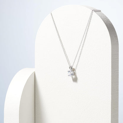 Sterling Silver round Cut Birthstone Pendant Necklace 18" (Previously Amazon Collection)