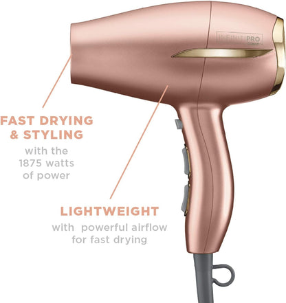 INFINITIPRO by  Frizz Free Compact Hair Dryer ~ 2X the Shine - 3X the Frizz Control