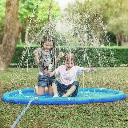 Kids Outdoor Summer Inflatable Water Splash Play Pool Playing Sprinkler Mat Yard Outdoor Fun Splash Water Toy Playground Toddler