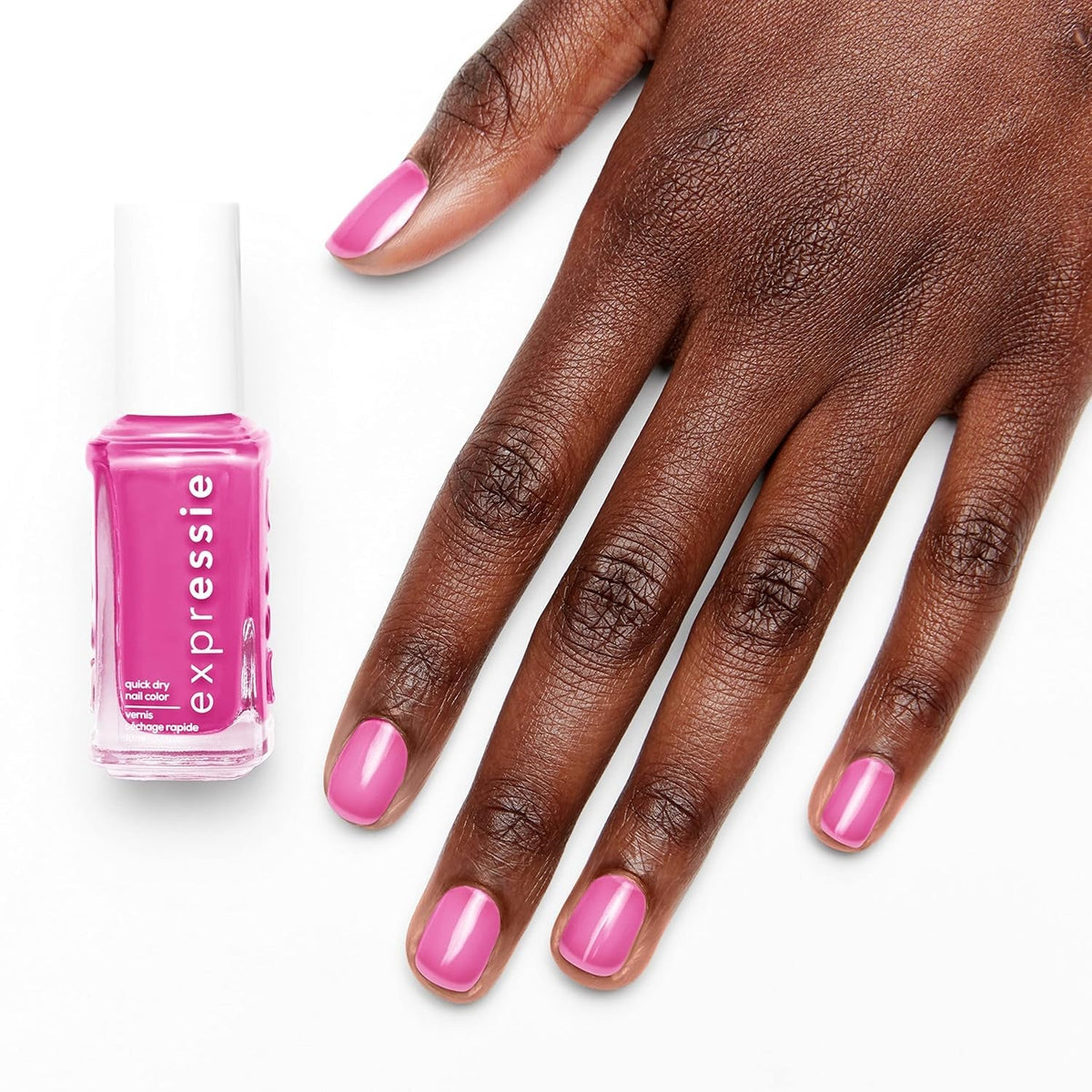 Expr Nail Polish, Quick-Dry Translucent Magenta Pink Nail Polish, Vegan, Turn up the Century, 0.33 Fl Oz