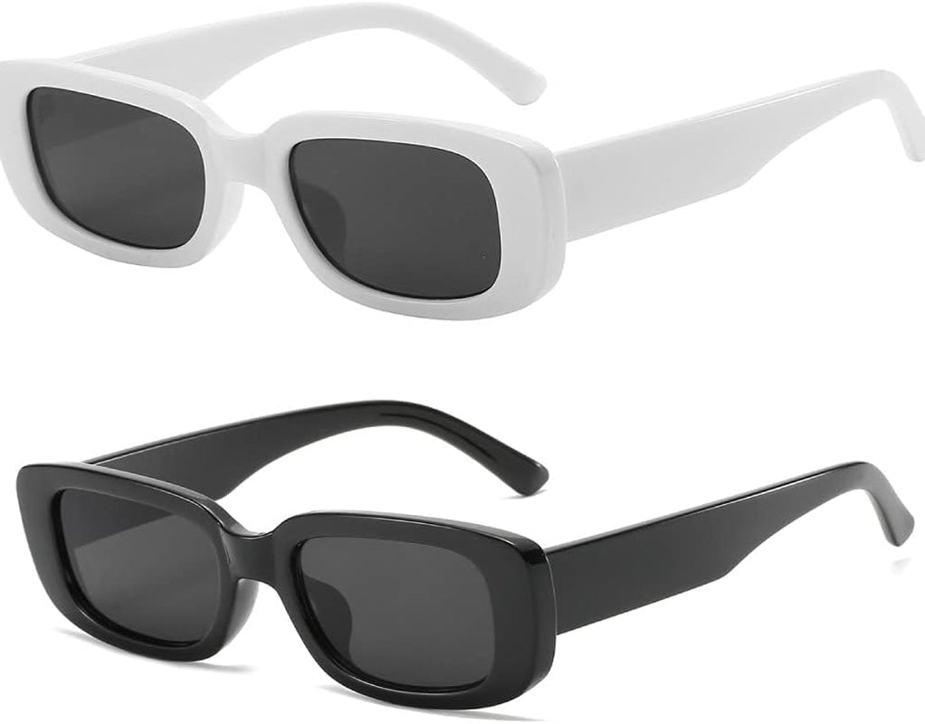 Rectangle Sunglasses for Women Men Trendy Retro Fashion Sunglasses UV 400 Protection Square Fram