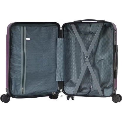 Grand Creek Nested Hardside Luggage Set in Violet Purple, 3 Piece - TSA Compliant