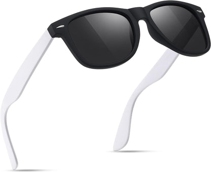 Sunglasses Men Polarized Sunglasses for Mens and Womens,Black Retro Sun Glasses Driving Fishing UV Protection