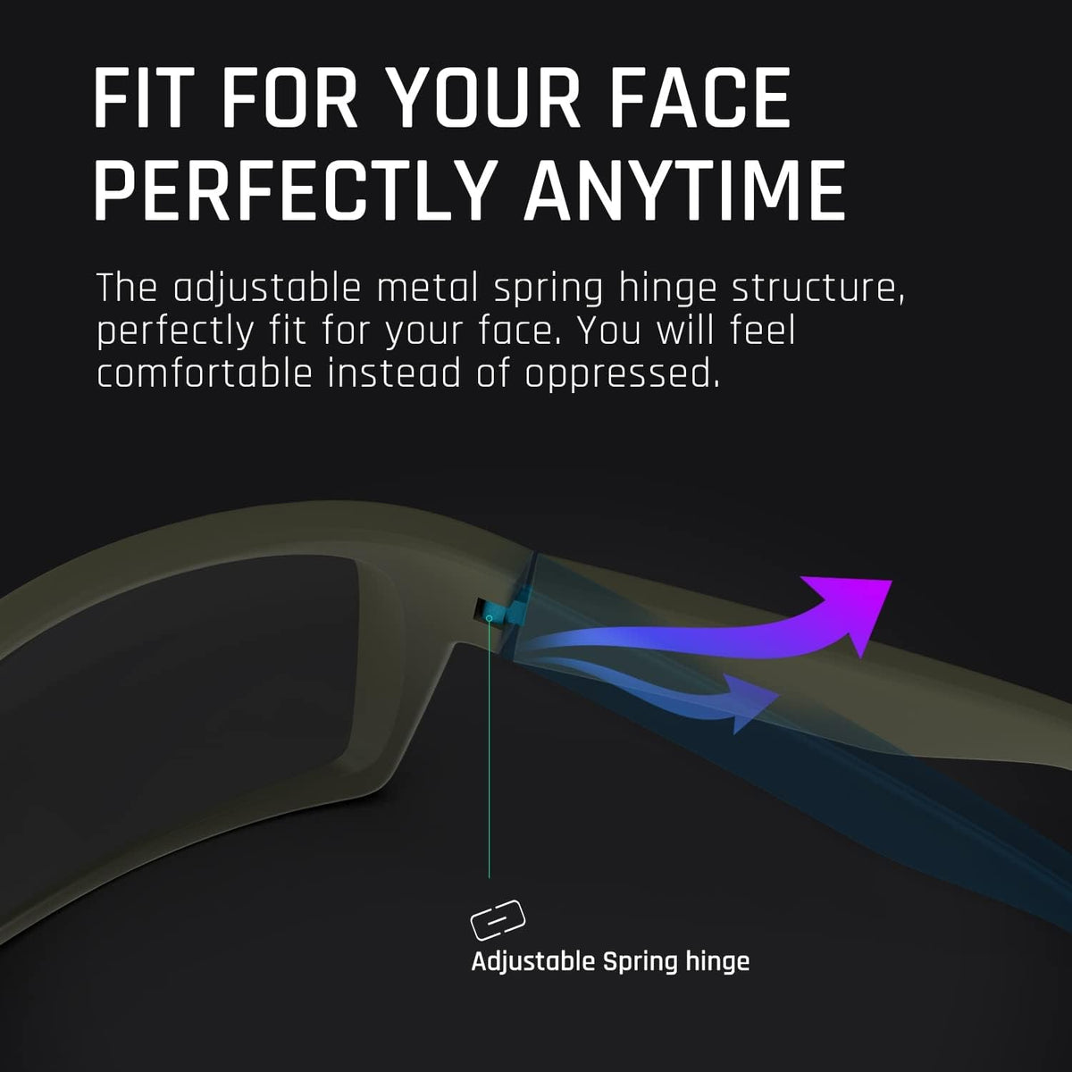 Sports Polarized Sunglasses for Men Women Flexible Frame Cycling Running Driving Fishing Mountaineering TR24