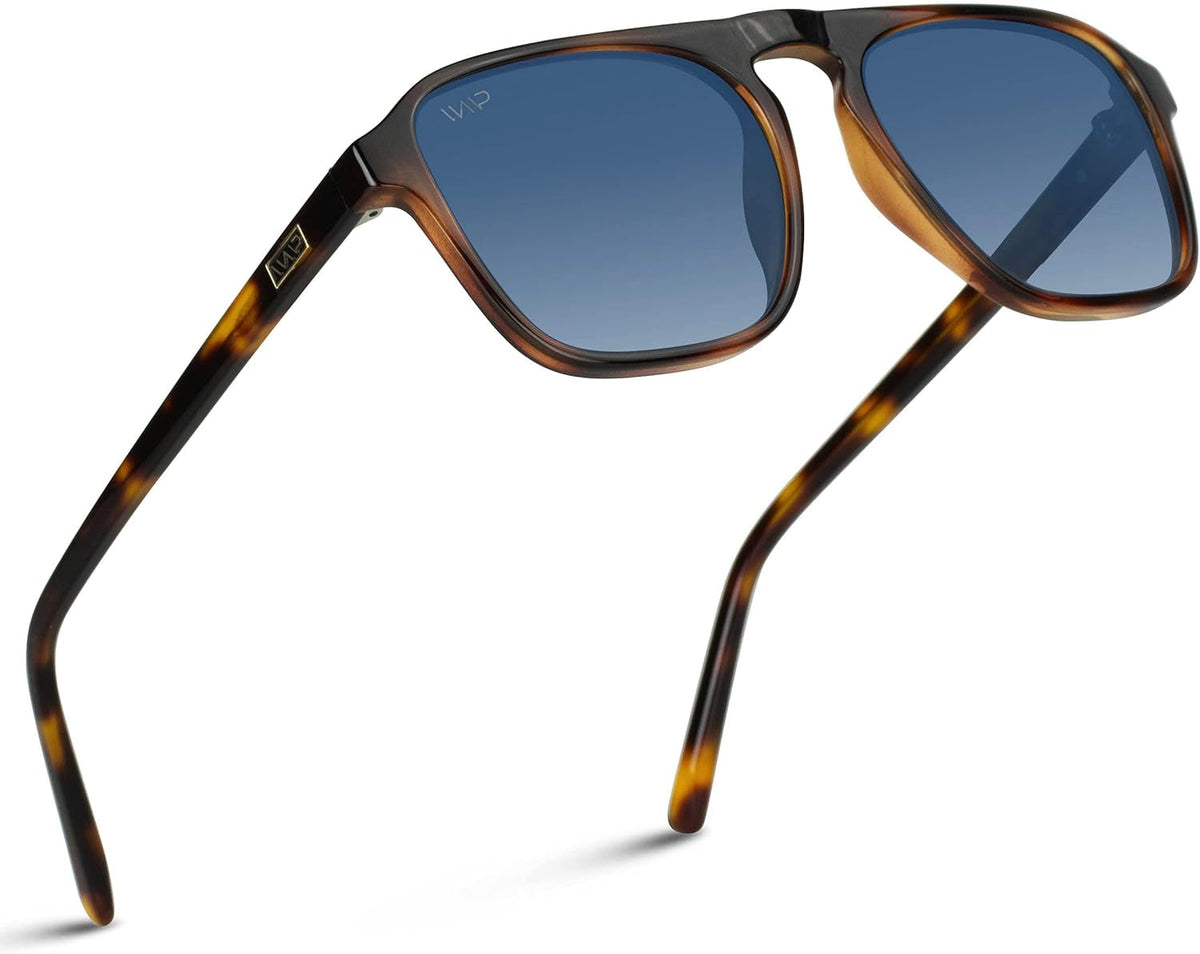 Polarized Modern Aviator One-Bridge Square Mens Sunglasses