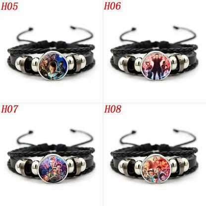 12 Styles Stranger Things 4 Hellfire Club Time Gem Bracelets & Bangles for Unisex Women Men Fashion Jewelry Gifts