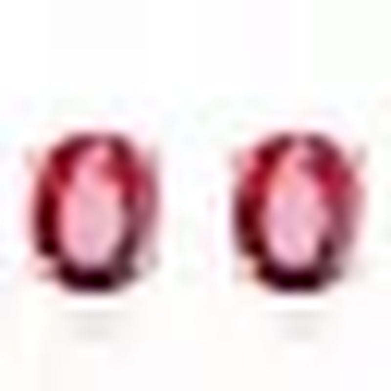 2.00 CTTW .925 Sterling Silver Genuine Ruby Stud Earrings Stamped .925