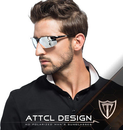 Men'S Fashion Driving Polarized Sunglasses for Men - Al-Mg Metal Ultralight Frame