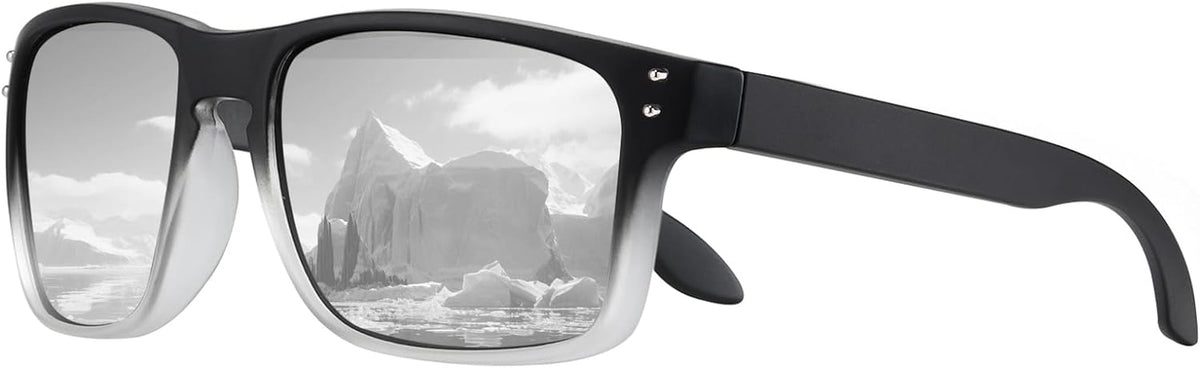 Polarized Sunglasses Men Womens - Retro Square Sun Glasses for Fishing Driving UV Protection