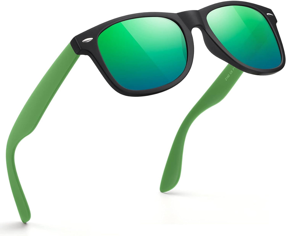 Sunglasses Men Polarized Sunglasses for Mens and Womens,Black Retro Sun Glasses Driving Fishing UV Protection