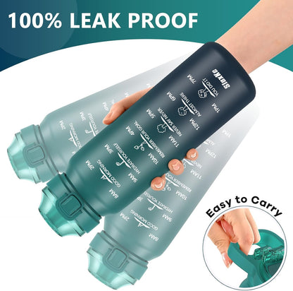 Insulated Water Bottle 32Oz with 2Lids,18/10 Stainless Steel 1000Ml Insulated Water Bottle Double Walled with Handle, Metal Canteen Keep Cold 48H Hot 24H for Men, Women & Kids