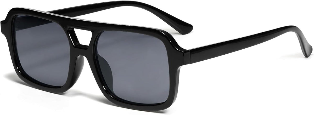 Retro 70s Square Aviator Sunglasses for Women Men Vintage Trendy Rectangle Sun Glasses VL9816