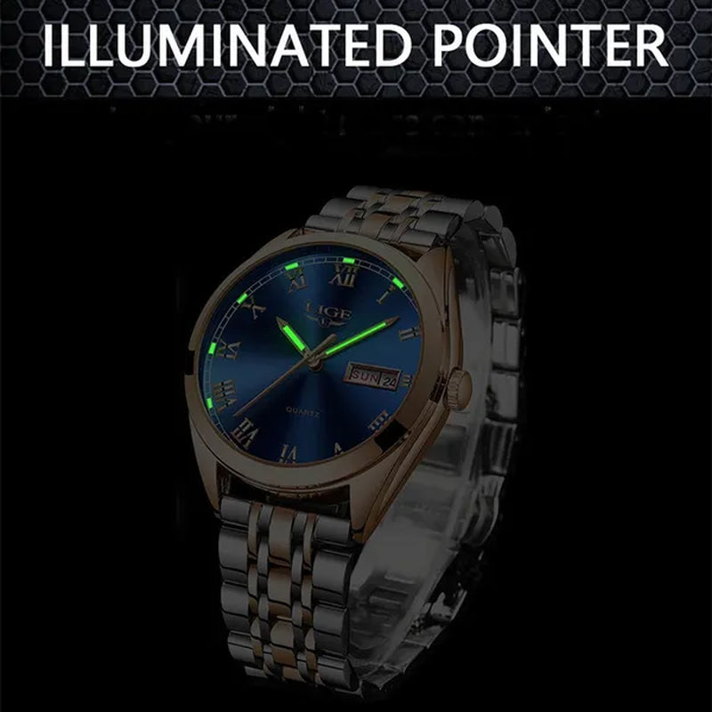 2019 LIGE New Rose Gold Women Watch Business Quartz Watch  Luxury Female Wrist Watch Girl Clock