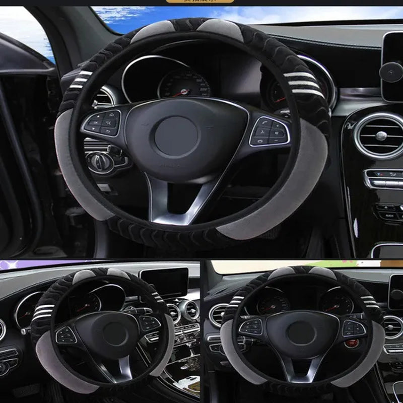 Cute Cartoon Ears Cat Steering Wheel Universal Car Shape Steering Wheel Grip Cover Car Decoration