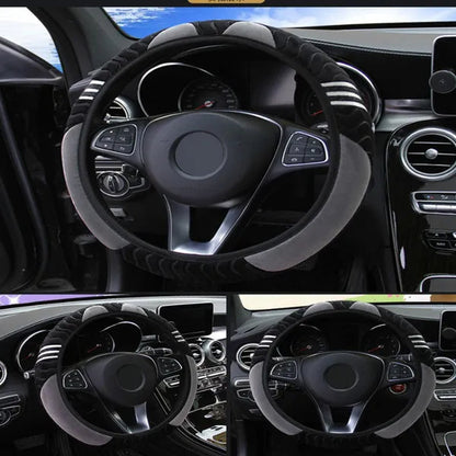 Cute Cartoon Ears Cat Steering Wheel Universal Car Shape Steering Wheel Grip Cover Car Decoration