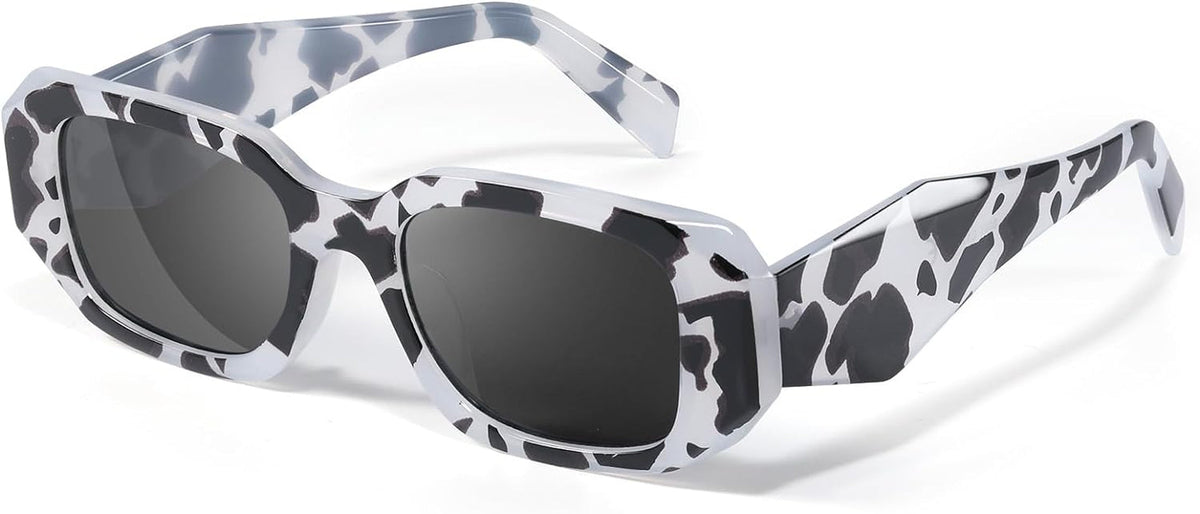 Trendy Rectangle Sunglasses for Women Men,Y2K Vintage Retro 90s Aesthetic Cool Driving Sunglasses