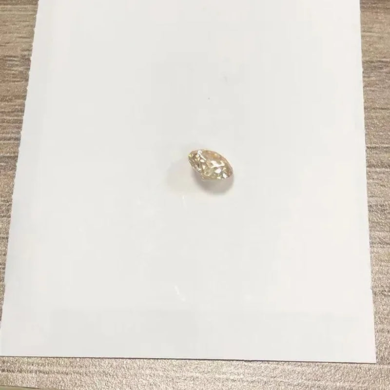 6.5mm 1ct Yellow Diamond Round Excellent Cut Loose Gemstone with GIA certificate