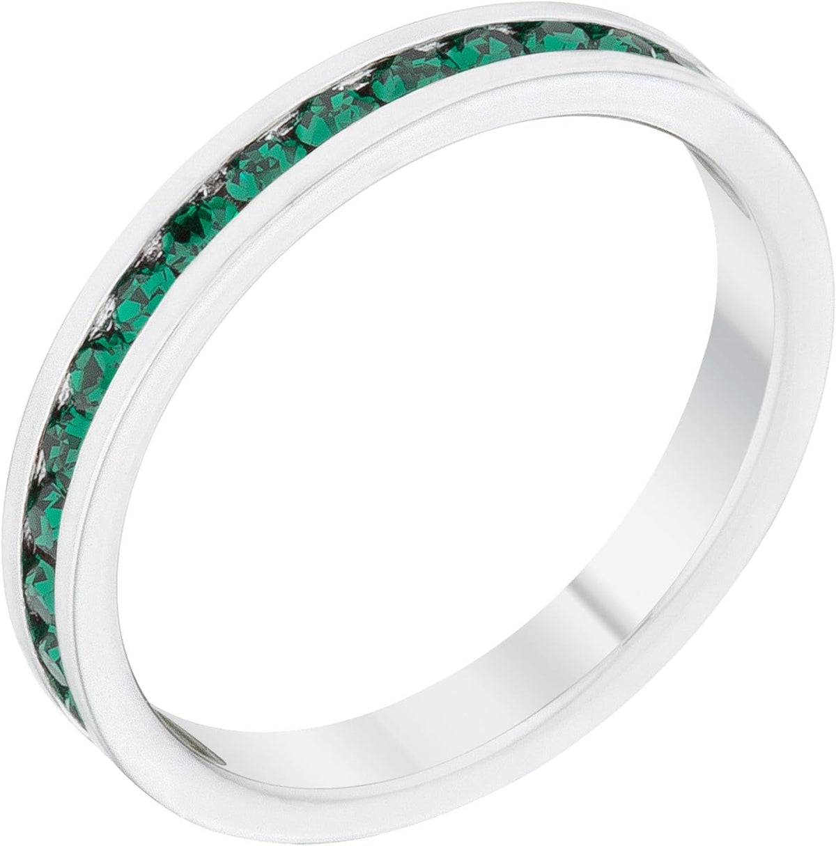 Stylish Birthstone Stackables Swarovski Crystal Eternity Bands