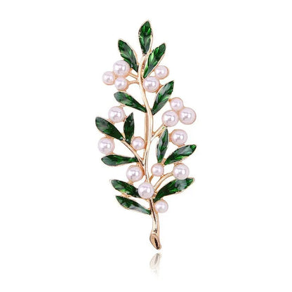 High Quality Tree Pearl Brooches For Women Vintage Fashion Plant Pin Brooch Gift
