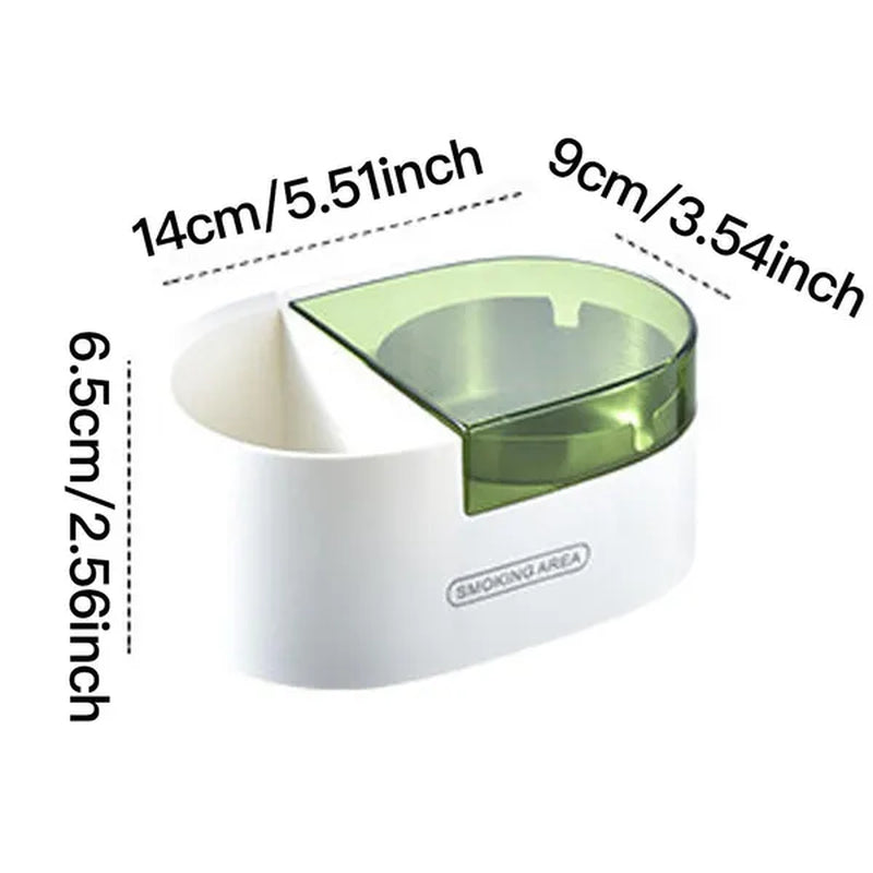 Stainless steel wall-mounted ashtray with lid,cigarette Storage Rack Creative Bathroom Wall Stainless Steel Ashtray