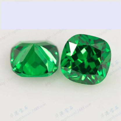 Natural Colombia Emerald Corundum Spinel Square Shapes Jewelry Diy Green Gem AAAAA