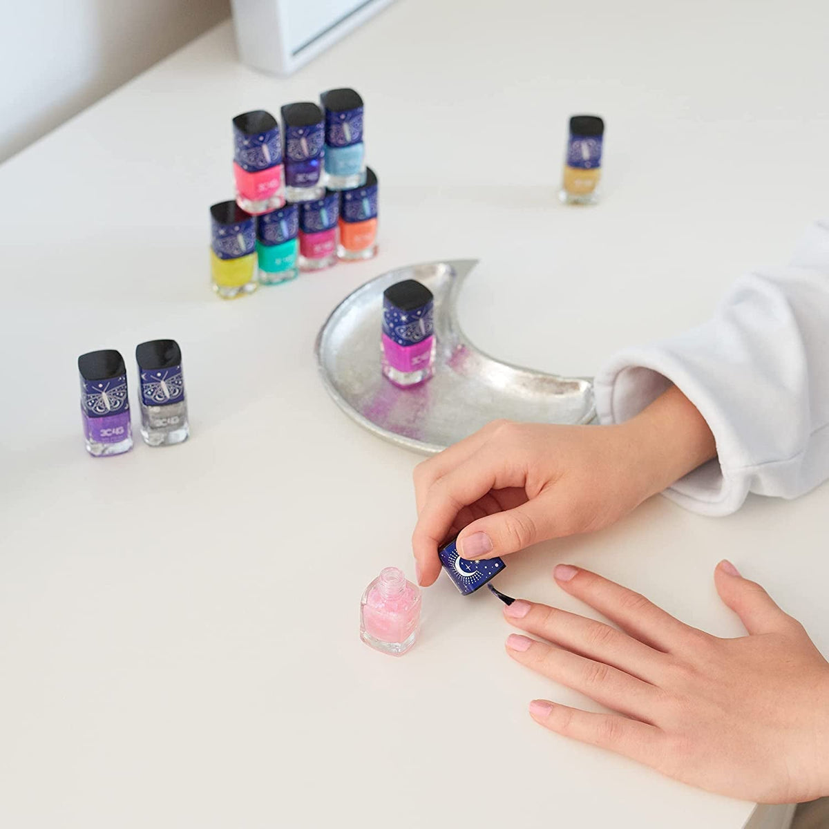 - Celestial 12-Pack Nail Polish Tower - Nail Polish Set for Girls and Teens - Includes 12 Vibrant Colors - Non-Toxic Nail Polish for Kids - Ages 8+