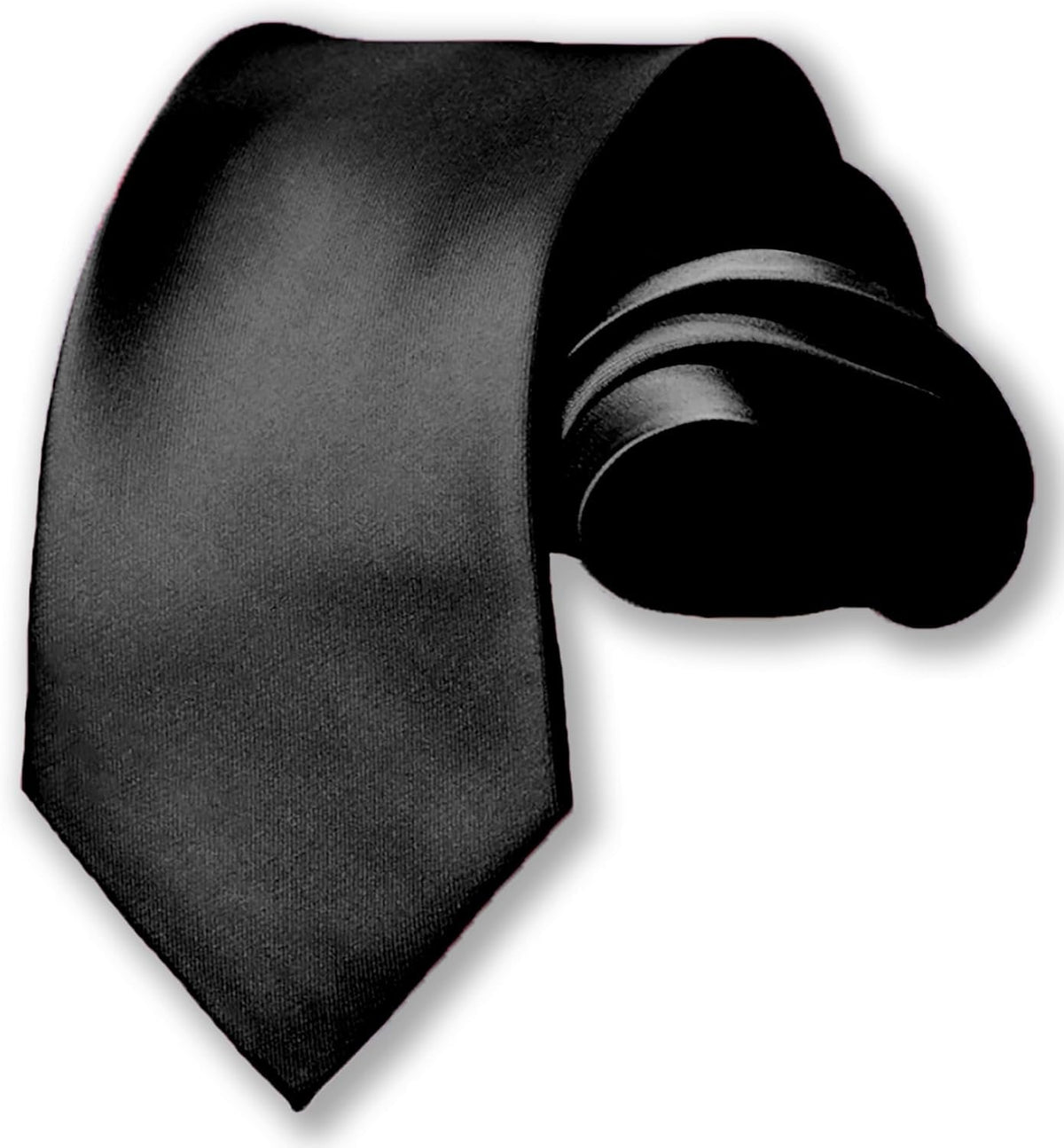 Silk Ties for Men 3.5 Inch Mens Ties Silk Black Ties for Men Satin Tie Solid Color Ties for Men