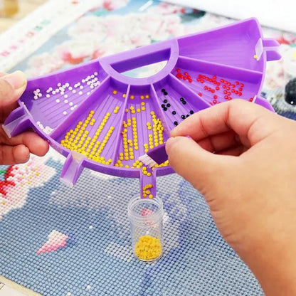 5D DIY Diamond Painting Tool Funnel Design Plastic Tray Diamond Embroidery Accessories Diamond Cross Stitch Tool Sets Bead Sorti