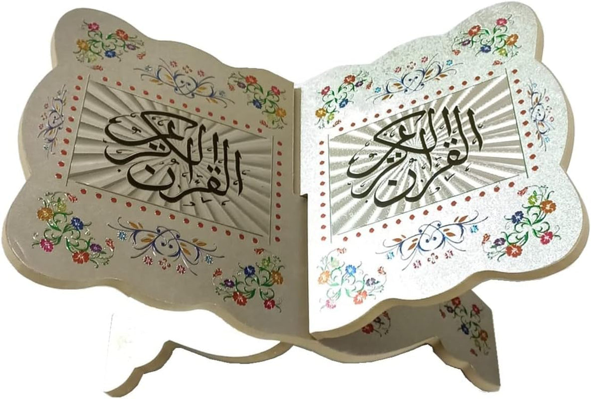 Muslim Al-Quran Rehal Book Stand,Foldable Wooden Prayer Books Shelf for Koran Holy Bible Books,Eid Ramadan Reading Shelf for Muslim Eid Ramadan Religious Gift