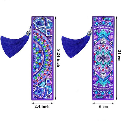 5D Diamond Painting Bookmark Kits DIY Special Shaped Diamond Painting Bookmark with Tassel Craft Supplies
