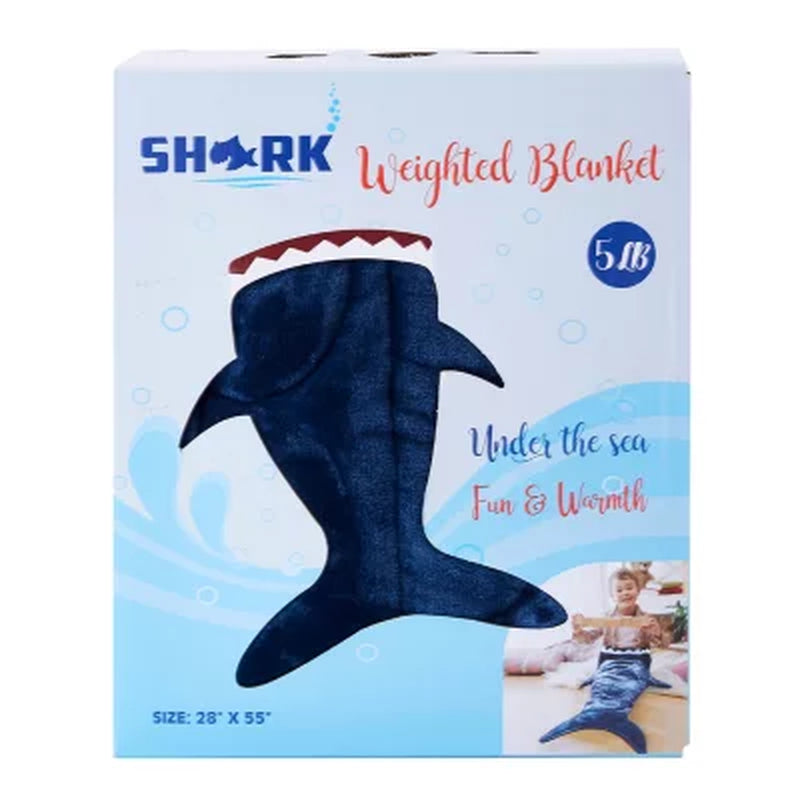 Kids' 5-Lb. Shark Fishtail Weighted Blanket Gray or Navy