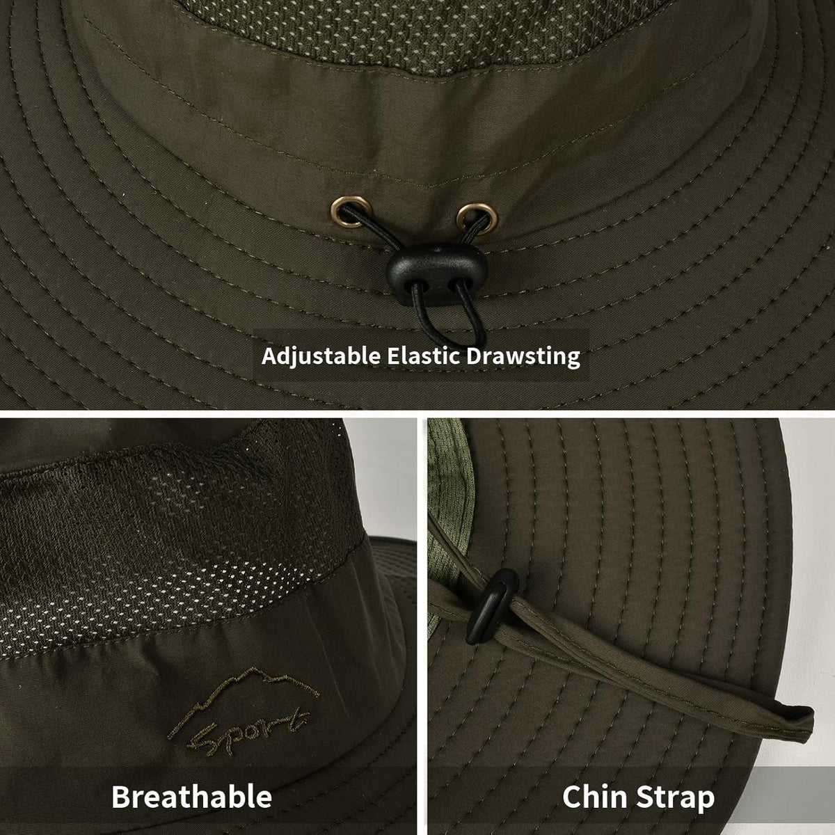 Sun Hats for Men Women Fishing Hat UPF 50+ Breathable Wide Brim Summer UV Protection Hat
