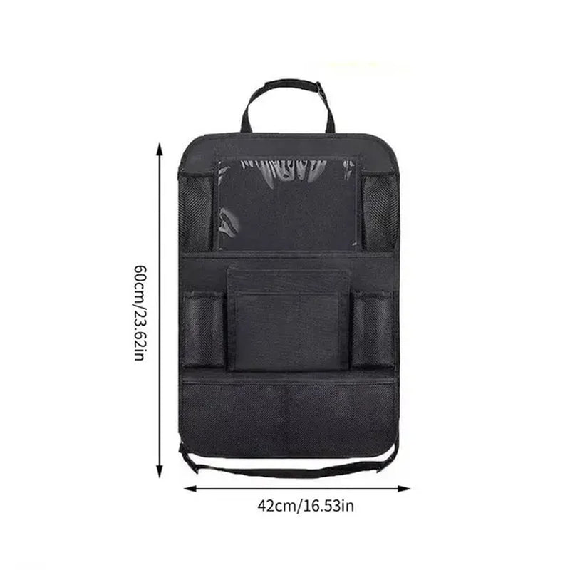 Car Backseat Organizer with Touch Screen Storage Pockets Cover Car Seat Back Protectors for Travel Trip Kids Car Accessories