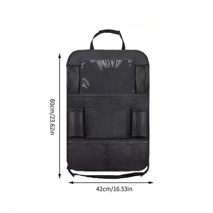 Car Backseat Organizer with Touch Screen Storage Pockets Cover Car Seat Back Protectors for Travel Trip Kids Car Accessories