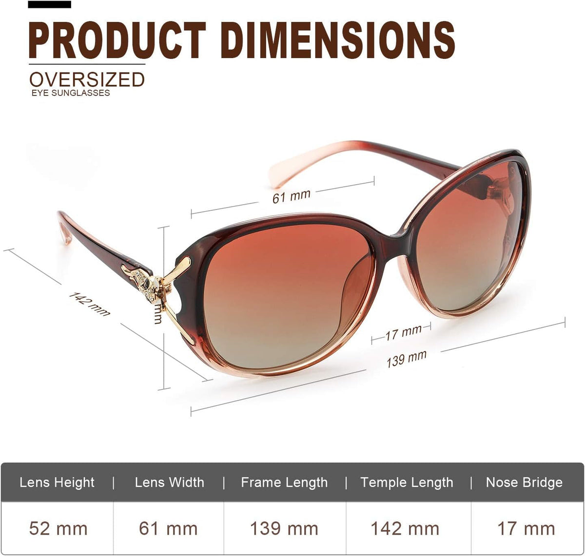 Sunglasses for Women Trendy Polarized Sunglasses Oversized Big Sun Glasses Ladies Shades UV Protection