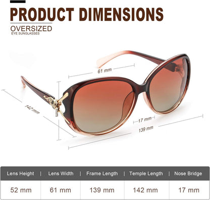 Sunglasses for Women Trendy Polarized Sunglasses Oversized Big Sun Glasses Ladies Shades UV Protection