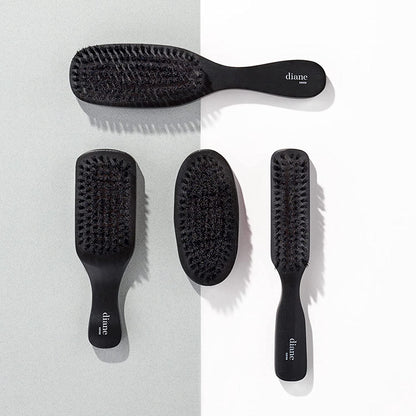 Boar Bristle Brush for Men and Women - Fine to Medium Hair Styling, Wave Styles, Smoothing, Soft Scalp, Club Handle