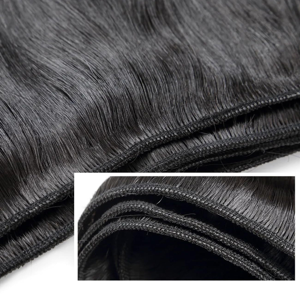 Straight 4 Bundles Human Hair 20 22 24 26 Inch 100% Unpro Cessed Brazilian Virgin Human Hair Bundles Double Weft Weave Bundles Straight Hair 70G/Bundle Hair Natural Color