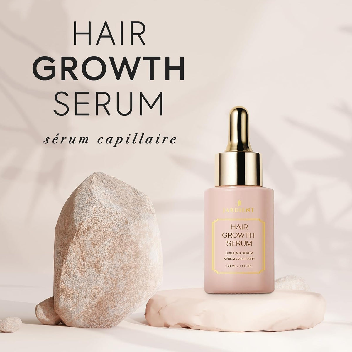 Hair Growth Serum: Veganic Natural Hair Growth Oil - Hair Loss Treatment for Women and Men - GRO Hair Serum for Thining Hair - Fuller Thicker and Healthier Hair in 90 Days, 1 Fl Oz