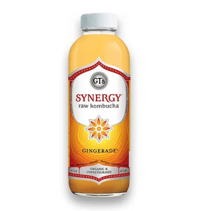 GT'S Organic Raw Kombucha Gingerade 16 Oz. Bottle, 6 Pk.