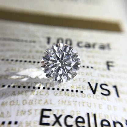 Round Brilliant Cut 1.0ct Carat 6.5mm E F Color Moissanites Loose Stone  ring jewelry bracelet material high quality