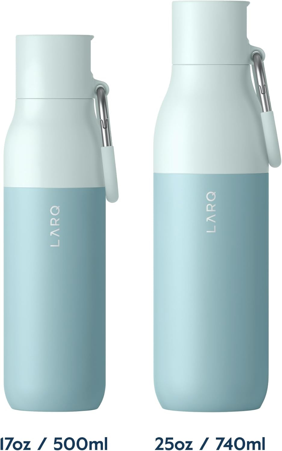 Flip Top 17 Oz Insulated Stainless Steel Water Bottle with Straw | Thermos, BPA Free | Reusable Bottle for Sports, Gym, Travel | Keeps Drinks Cold 24 Hours, Seaside Mint